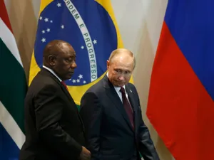 Președintele Africii de Sud Cyril Ramaphosa și Vladimir Putin-Foto: Profimedia Images