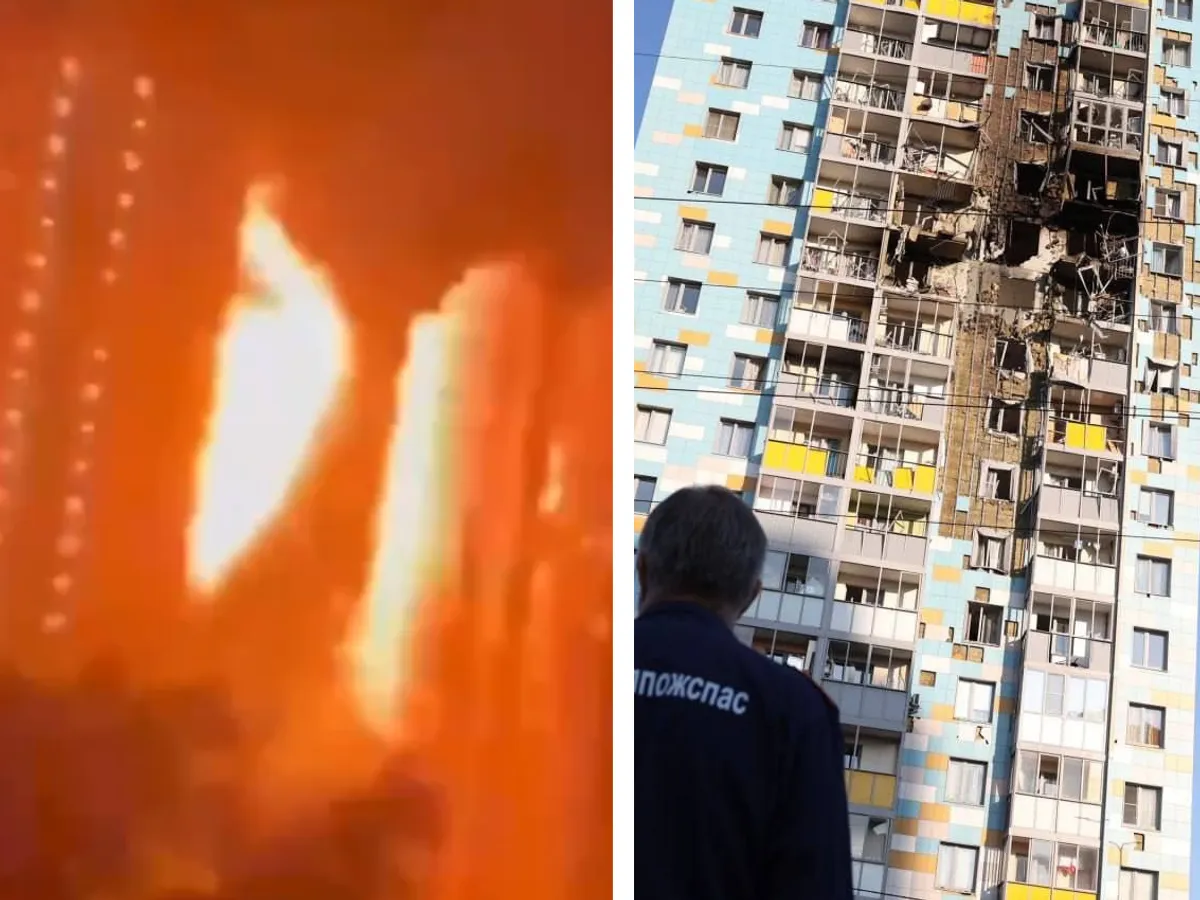 Atac masiv cu drone ucrainene în Moscova. Au izbucnit incendii, zborurile au fost anulate - Foto: X/ @leandroOnX
