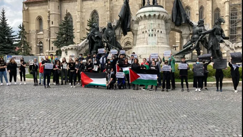 Protest pro-palestinieni în Cluj/FotoȘ facebook