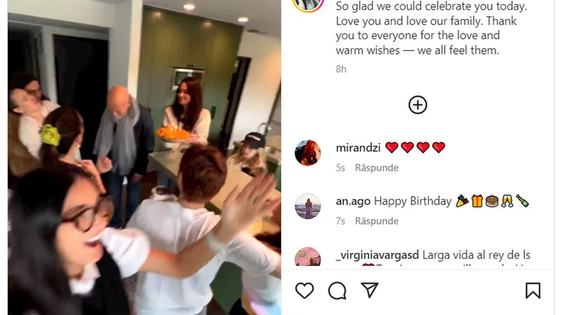 Primele imagini cu Bruce Willis, după diagnosticul de demență. Actorul a împlinit 68 de ani. - Foto: Instagram/Demi Moore