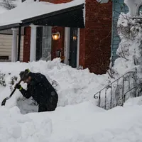 Troiene uriașe în Buffalo, în urma „ciclonului bombă”/Foto: Profimedia Images