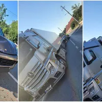 Un tânăr s-a crezut pilot la volanul unui Porsche, dar nu i-a ieșit. S-a înfipt într-un TIR. / Foto: alba24.ro
