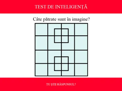 TEST DE INTELIGENȚĂ Câte pătrate sunt în imagine? Puțini reușesc să răspundă corect - Foto: Colaj Newsweek / Reader's Digest