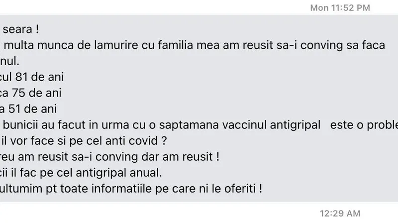 Vasi Rădulescu a contribuit la vaccinarea unor români