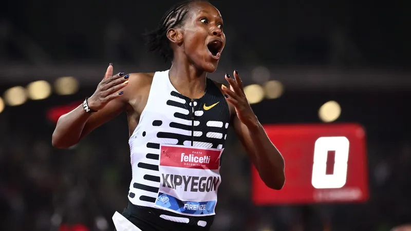 Atleta kenyană Faith Kipyegon a doborât recordul mondial la 1.500 de metri, fiind cronometrată în 3 min 49 sec 11/100 - Foto: Profimedia Images