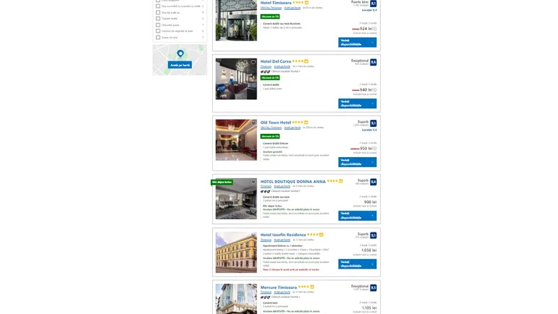 Hoteluri 4* Timișoara / Foto: captură ecran, booking.com