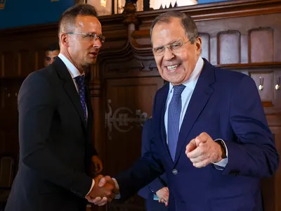 Péter Szijjártó și Serghei Lavrov - Foto: Profimedia images