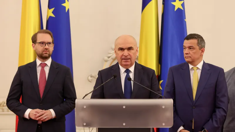 Dominic Fritz, Ilie Bolojan și Sorin Grindeanu - Foto: INQUAM PHOTOS / Octav Ganea