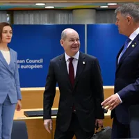 Maia Sandu, Olaf Scholz și Klaus Iohannis - Foto: Profimedia Images