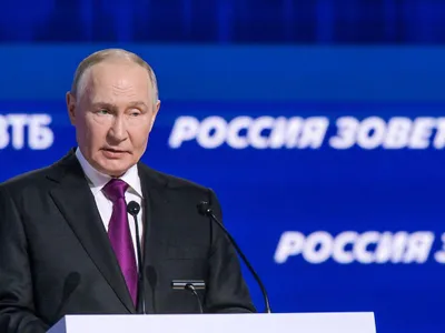 Vladimir Putin, la conferinţa recentă cu presa prietenă - Foto: Profimedia Images