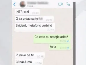 Printscreen conversație între reporterul Realitatea TV și consilierul PSD