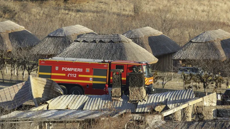 Ferma Dacilor distrusă de incendiu Foto: INQUAM PHOTOS/ Octav Ganea