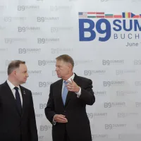 Președintele României, Klaus Iohannis și președintele Republicii Polone, Andrzej Duda, îi întâmpină pe șefii de stat care participă la Summitul B9 / Inquam Photos, Călin George