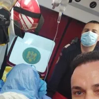 Bebekuș născut în autospeciala SMURD/ Foto: ISU Arad
