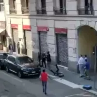 Polițist făcut „KO” de un român la Milano - Foto: Twitter/ @AngeloCiocca