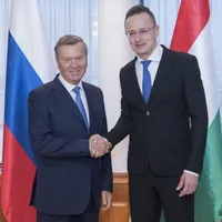 Peter Szijjarto și Viktor Zubkov, președintele Consiliului de administrație Gazprom/Foto: hungarytoday