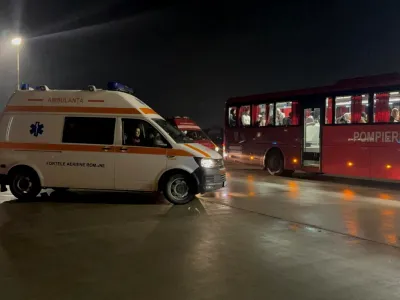 Opt pacienți palestinieni din Fâșia Gaza, aduși în România. Doi vor fi tratați la noi în țară - Foto: DSU