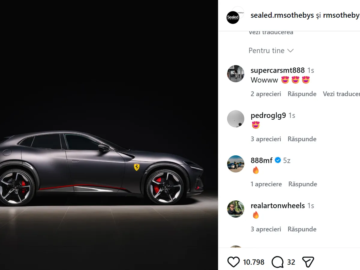 Un Ferrari 4x4 din colecția familiei fostului ministru al Sănătății al lui Adrian Năstase scos la vânzare