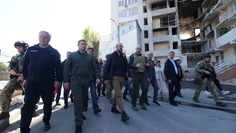 Charles Michel, vizită fulger la Odesa de Ziua Europei / FOTO: twitter.com