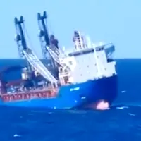 Un cargobot rusesc s-a scufundat în Mediterană. O explozie în camera motoarelor a fost fatală - Foto: X/ @Tendar