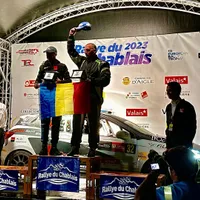 Pilotul român Alex Filip s-a impus la clasa TER 2WD (Tour European Rally, 2 roți motrice) și a terminat pe locul 3 în clasamentul ERT 2WD (European Rally Trophy, 2  roți motrice) ediția 2023 a Rallye du Chablais - Foto: Facebook/Alex Filip