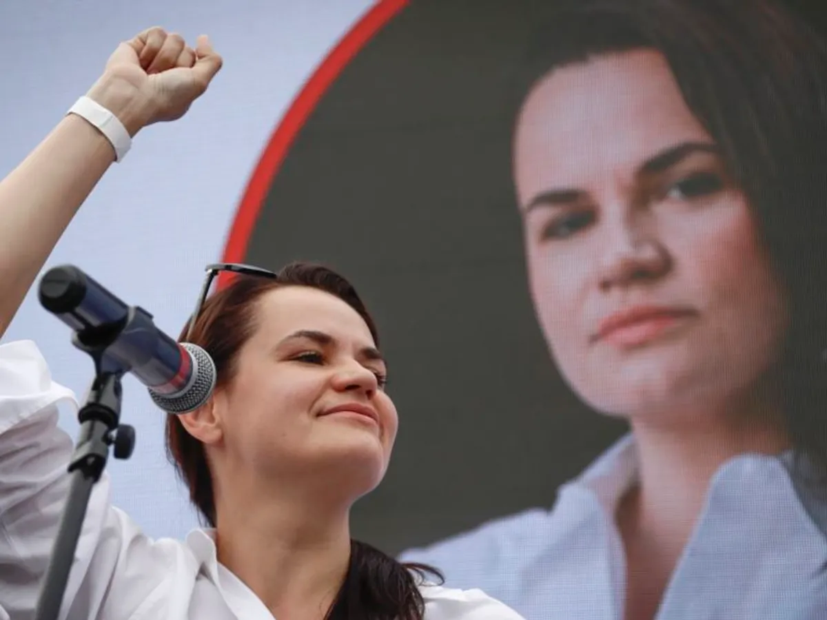 Svetlana Tikhanouskaya este candidata cu cele mai mari șanse în fața lui Lukașenko. FOTO: AP via Europa Liberă