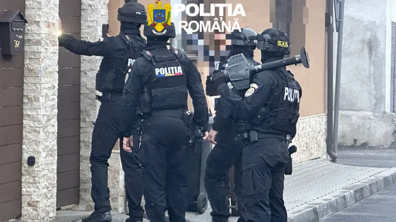 Percheziții - Foto: Poliția Rom&acirc;nă