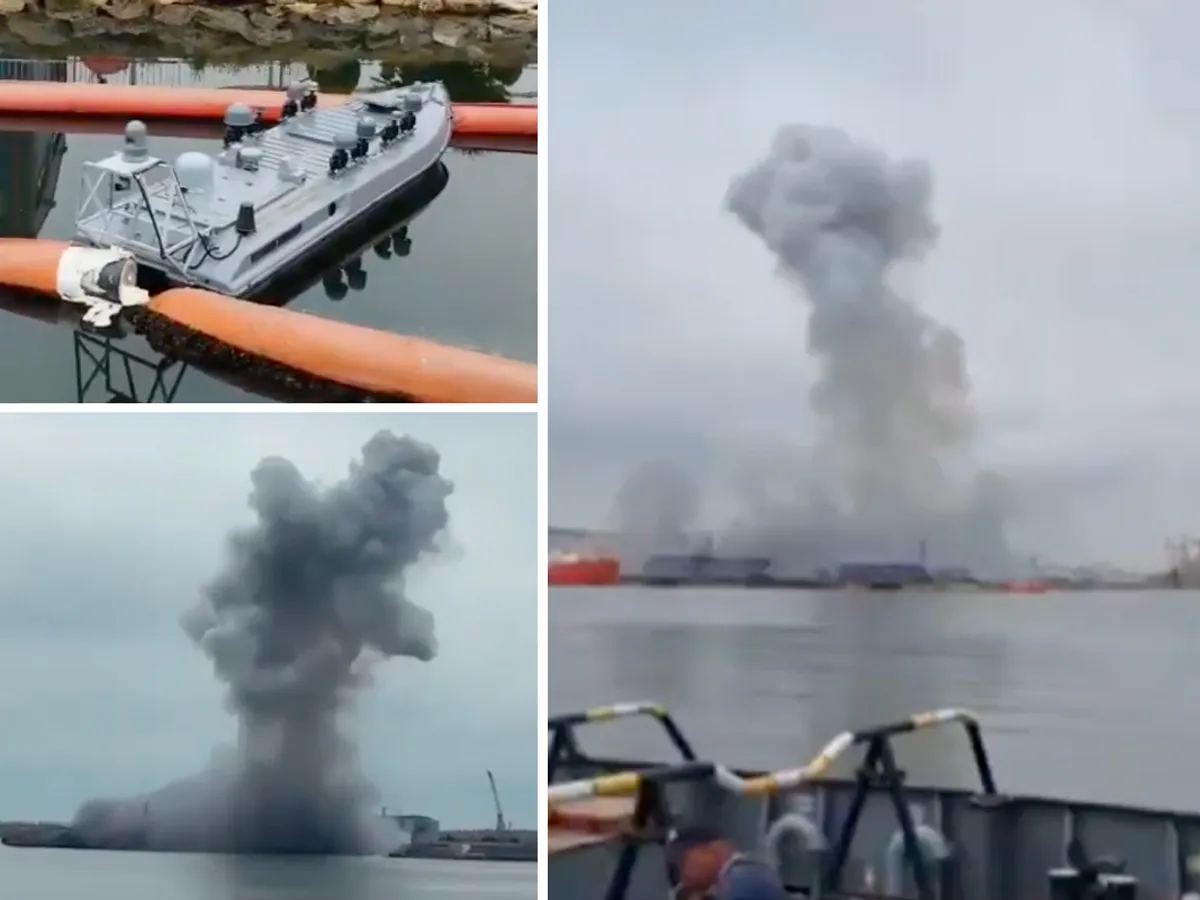 Explozia dronei din Constanța - Foto: X/@NOELreports