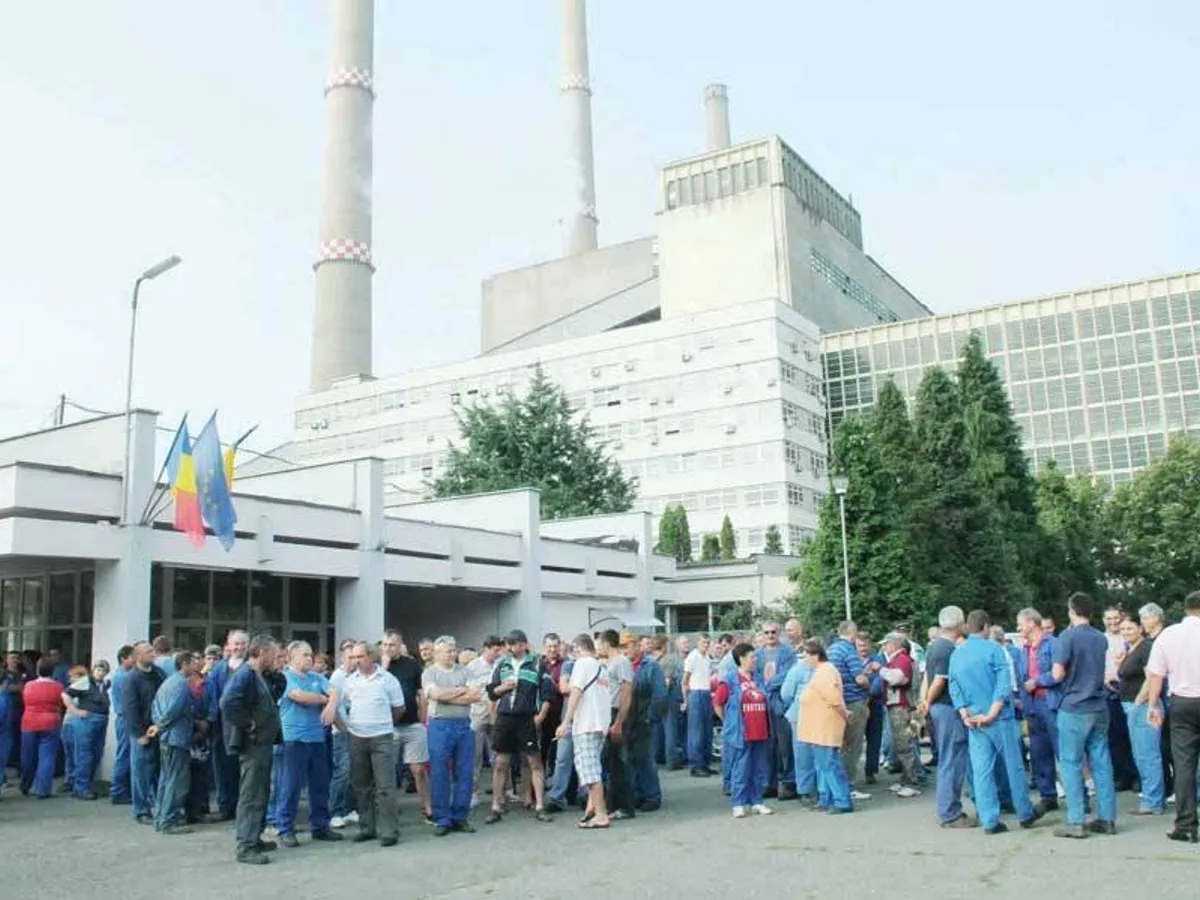 Protestul angajajților de la Termocentrala Mintia