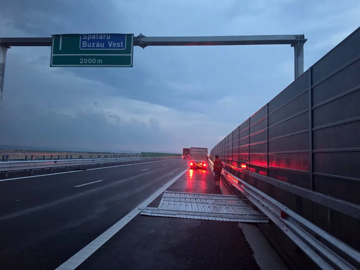 Un ciot al Autostrăzii Moldovei - A7, inaugurat acum 8 luni, a început să se dezintegreze