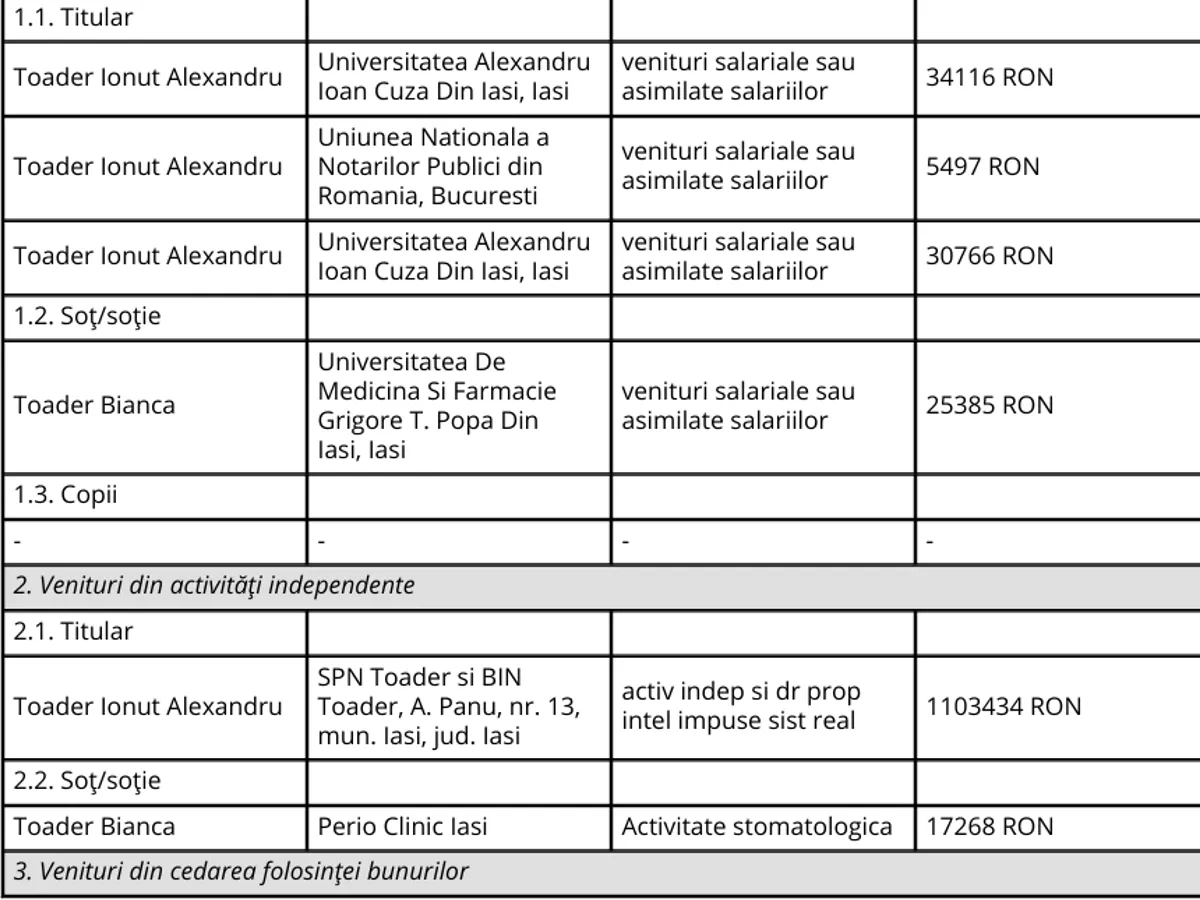 Avere Alexandru Toader - Foto: ANI