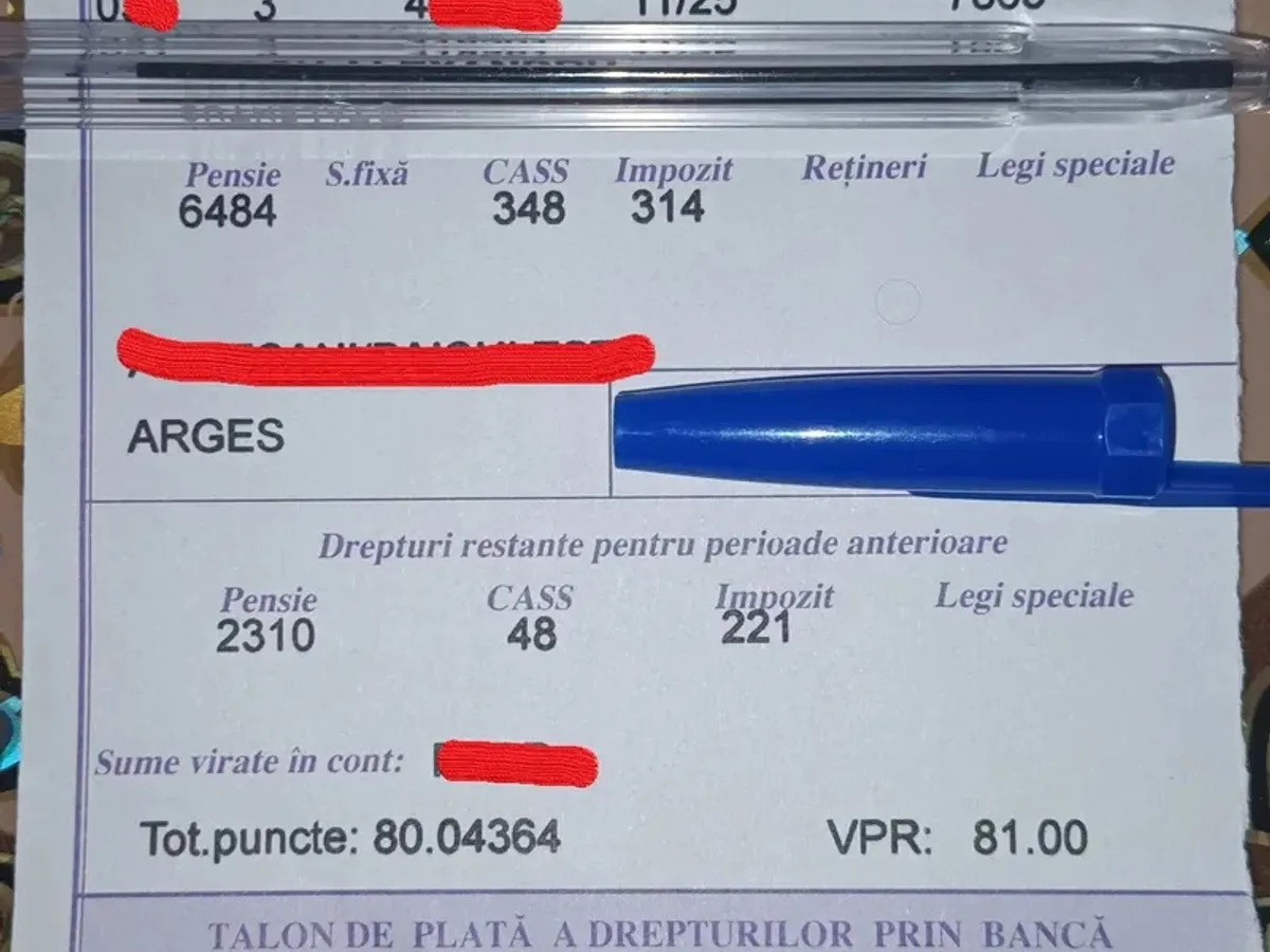 Talon de pensie - Foto: Casa de Pensii