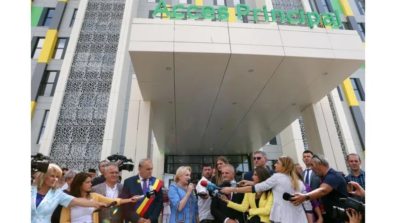 Premierul Dăncilă la inaugurarea, la 5 septembrie, a unui spital care va fi deschis în 2020 Foto: guv.ro