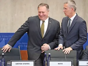 Secretarul de stat  Mike Pompeo și secretarul general NATO Jens Stoltenberg, la Washington, în noiembrie 2019 - Foto: Getty Image