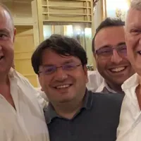 Cornel Itu (dreapta) și Horia Nasra (spate), alături de Nicolae Bănicioiu și Ion Mocioalcă/Foto: Facebook