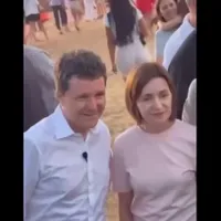 Președintele Nicușor Dan, alături de Maia Sandu la Festivalul Lupilor din Republica Moldova - Foto: captură video
