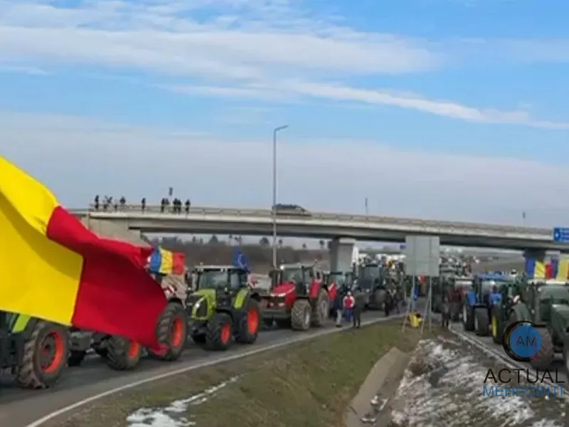 Vama Calafat este blocată de protestul camionagiilor - Foto: actualmehedinti.ro