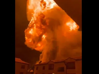 2 morți și 220 de răniți într-o explozie uriașă la un terminal de gaze - Foto: X/@InsaneRealitys