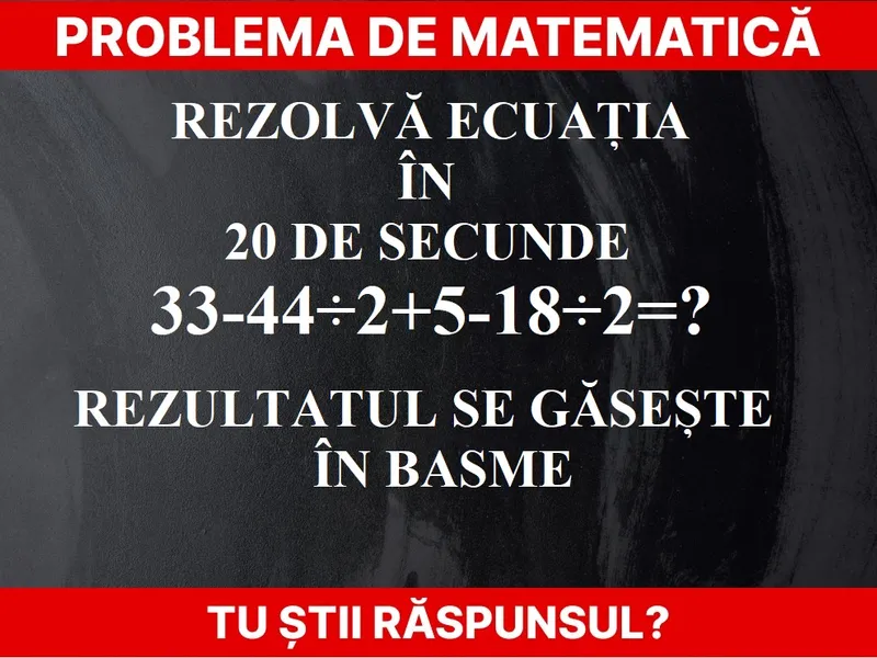 Problemă de matematică Foto: Newsweek