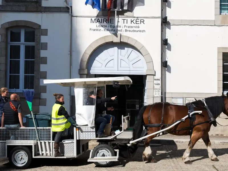 Unele orașe din Franța permit din nou accesul căruțelor cu cai. / Foto: theguardian.com