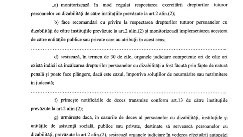 Forma trimisa spre promulgare. Articolul 4, litera i nu mai este eliminat.