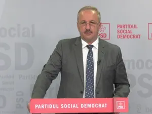 Vasile Dîncu, la conferința de presă a PSD