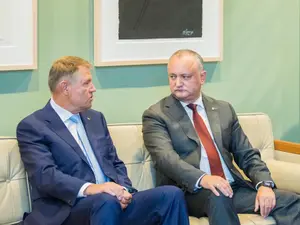 Președintele Klaus Iohannis alături de Igor Dodon