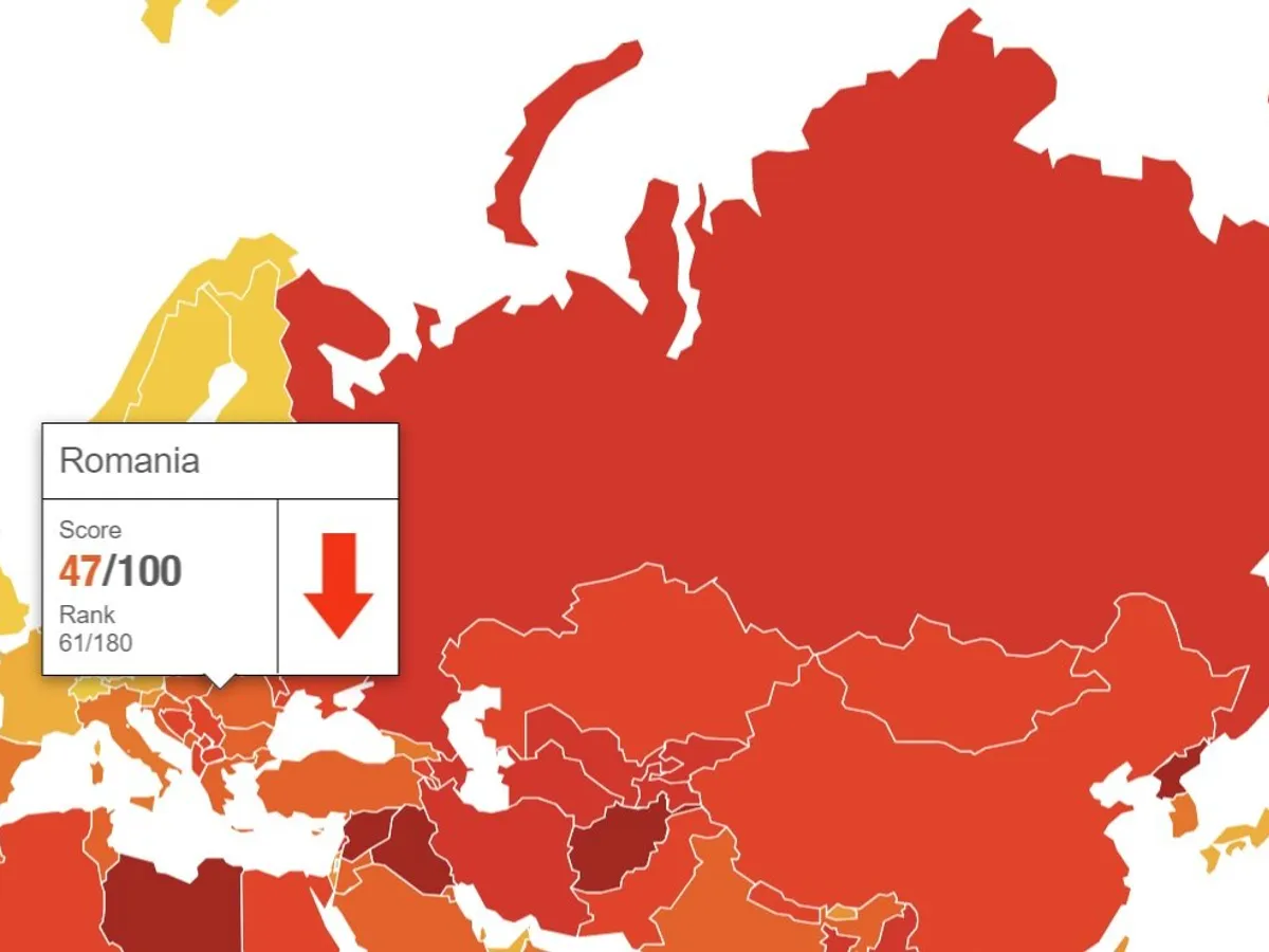 România, în indicele Transparency International