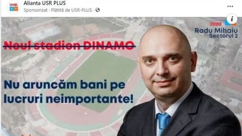 Afiș fals cu Radu Mihaiu