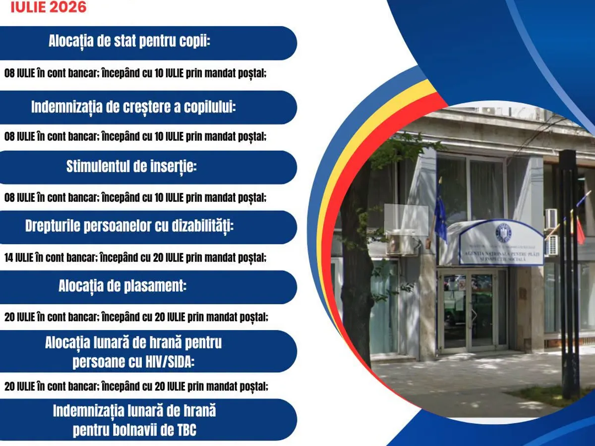 Plăți iulie - Foto: Facebook / ANPIS