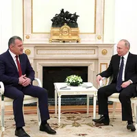 Anatoli Bibliov și Vladimir Putin. / Foto: 1tv.ge