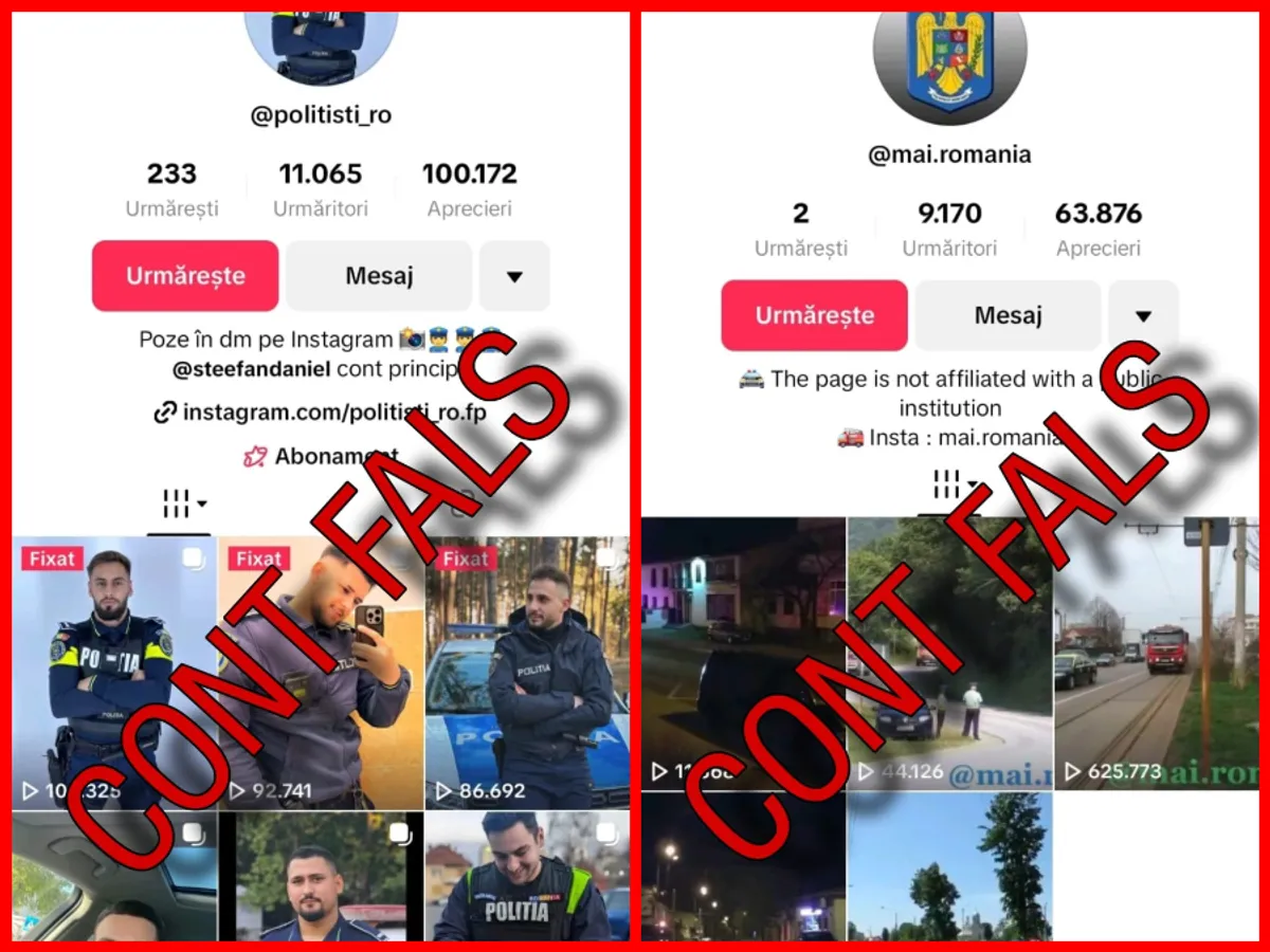 Alertă oficială MAI: Escrocherie nouă, agresivă pe TikTok în numele instituției! Listă conturi false - FOTO: Faxcebook MAI(imagine cu rol ilustrativ)