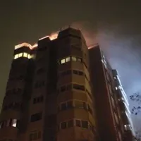 Incendiul de la un bloc turn din Constanța.- Foto: ISU Dobrogea