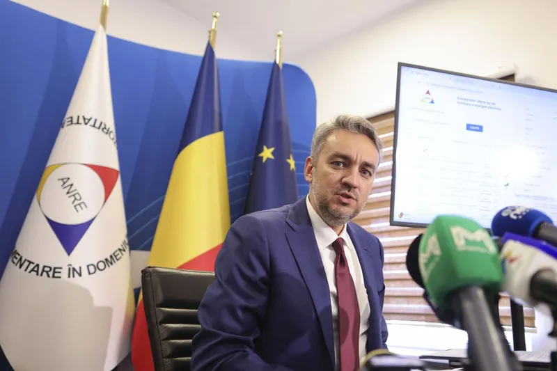 George Niculescu, preşedintele ANRE, în conferinţă de presă - Foto: INQUAM PHOTOS/Octav Ganea